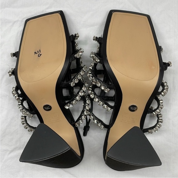 NEW! Zara Boho Black Heeled Mules With Rhinestones. EU37. - Picture 11 of 12